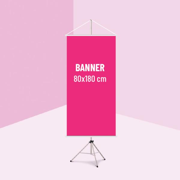 BANNER LONA - 80X180 CM