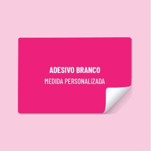 Adesivo Vinil Branco - Tamanho Personalizado Adesivo Vinil Branco Tamanho personalizado Impressão UV  Meio corte Material entregue em folhas