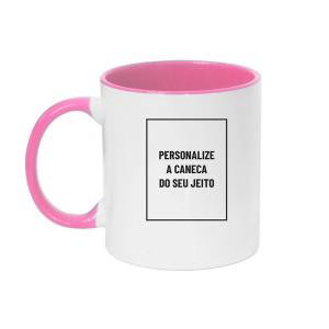 Caneca Alça Colorida Porcelana 85x220mm  Sublimação  