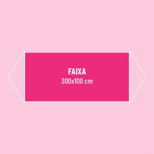 FAIXA LONA - 300X100 CM Lona com impressão UV. 300X100 cm. 4x0.  Bastão de madeira e cordão de nylon. 