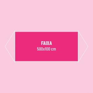 FAIXA LONA - 500X100 CM Lona com impressão UV. 500X100 cm. 4x0.  Bastão de madeira e cordão de nylon. 