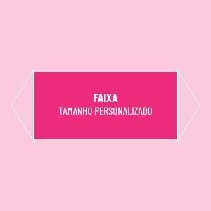 FAIXA LONA - TAMANHO PERSONALIZADO Lona com impressão UV. TAMANHO PERSONALIZADO 4x0.  Bastão de madeira e cordão de nylon. 