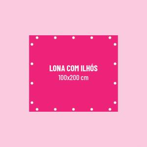 PAINEL EM LONA - 100X200 CM Lona com impressão UV. 100x200 cm. 4x0.  Bastão de madeira, ponteira plástica de acabamento e cordão de nylon. 